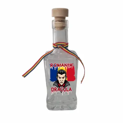 Dracula romania, sticla cu mesaj patrata, 250 ml, model divgs318 25